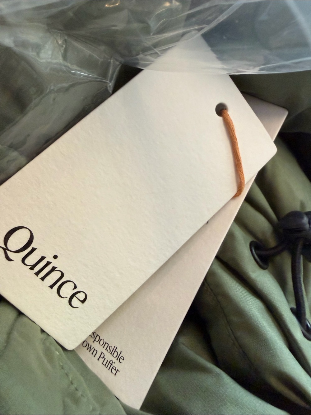 Quince Responsible Down Ling Puffer Coat in Sea Spray Green Size Small 1052 - Picture 11 of 12